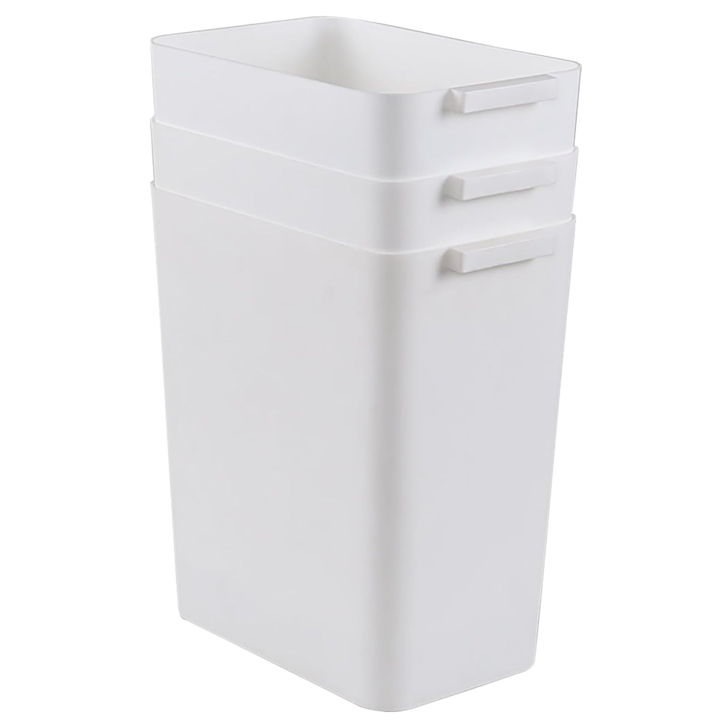 Zopnny 3-Pack 4.5 Gallon Plastic Small Trash Can Wastebasket, Slim Waste Basket for Bathroom