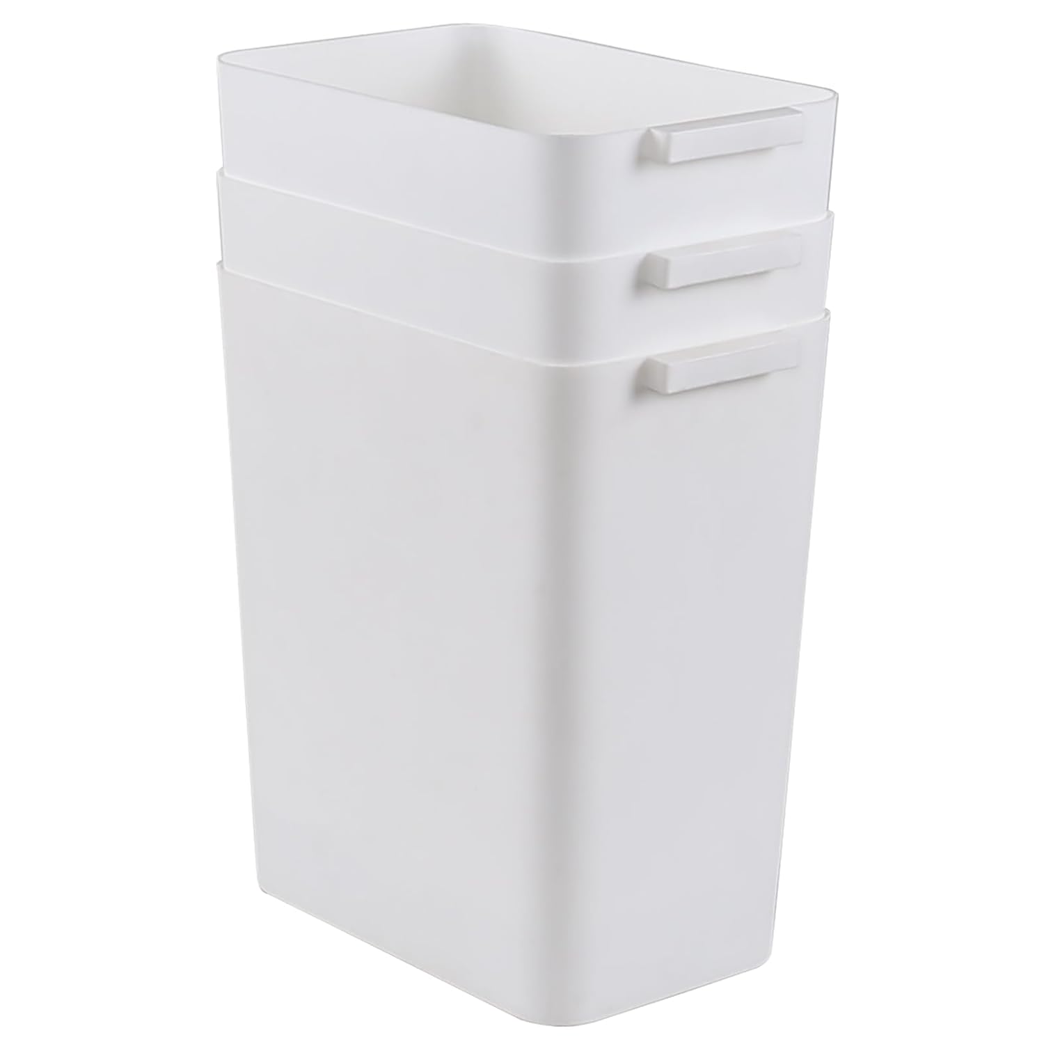Zopnny 3-Pack 4.5 Gallon Plastic Small Trash Can Wastebasket, Slim Waste Basket for Bathroom