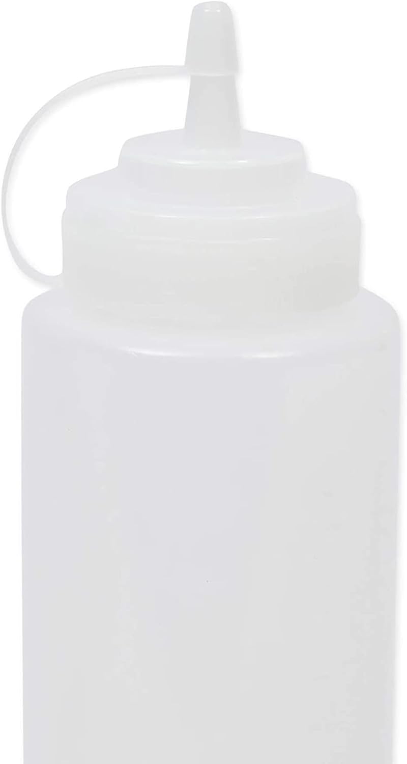 Juvale Condiment Squeeze Bottles for Sauces & Dressings - 29 Oz Clear Plastic 6-Pack - Leak-Proof