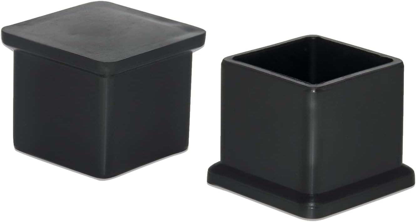 Flyshop 20 Pieces 22 x 22mm PVC Chair Leg Caps Square, Protective Caps for Chair Legs, Floor