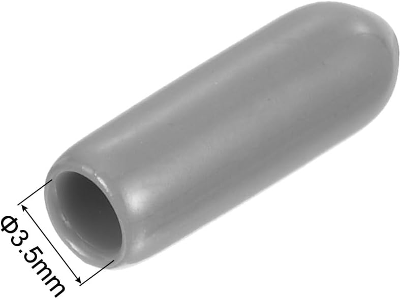 uxcell 20pcs Rubber End Caps Protective Caps 3.5mm ID Vinyl PVC Round Tube Bolt Cap Cover Screw