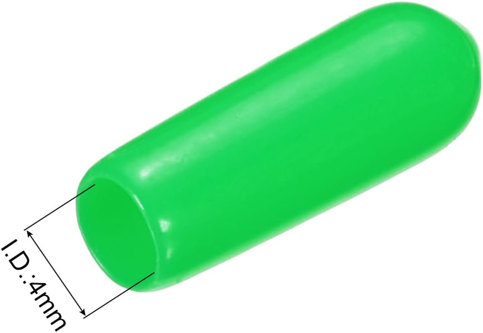 uxcell 20pcs Rubber End Caps 4mm ID Vinyl PVC Round Tube Bolt Cap Cover Screw Thread Protectors