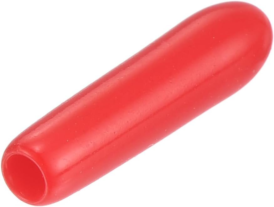 uxcell 20pcs Rubber End Caps 1.8mm ID Vinyl Round Tube Bolt Cap Cover Thread Protectors Red