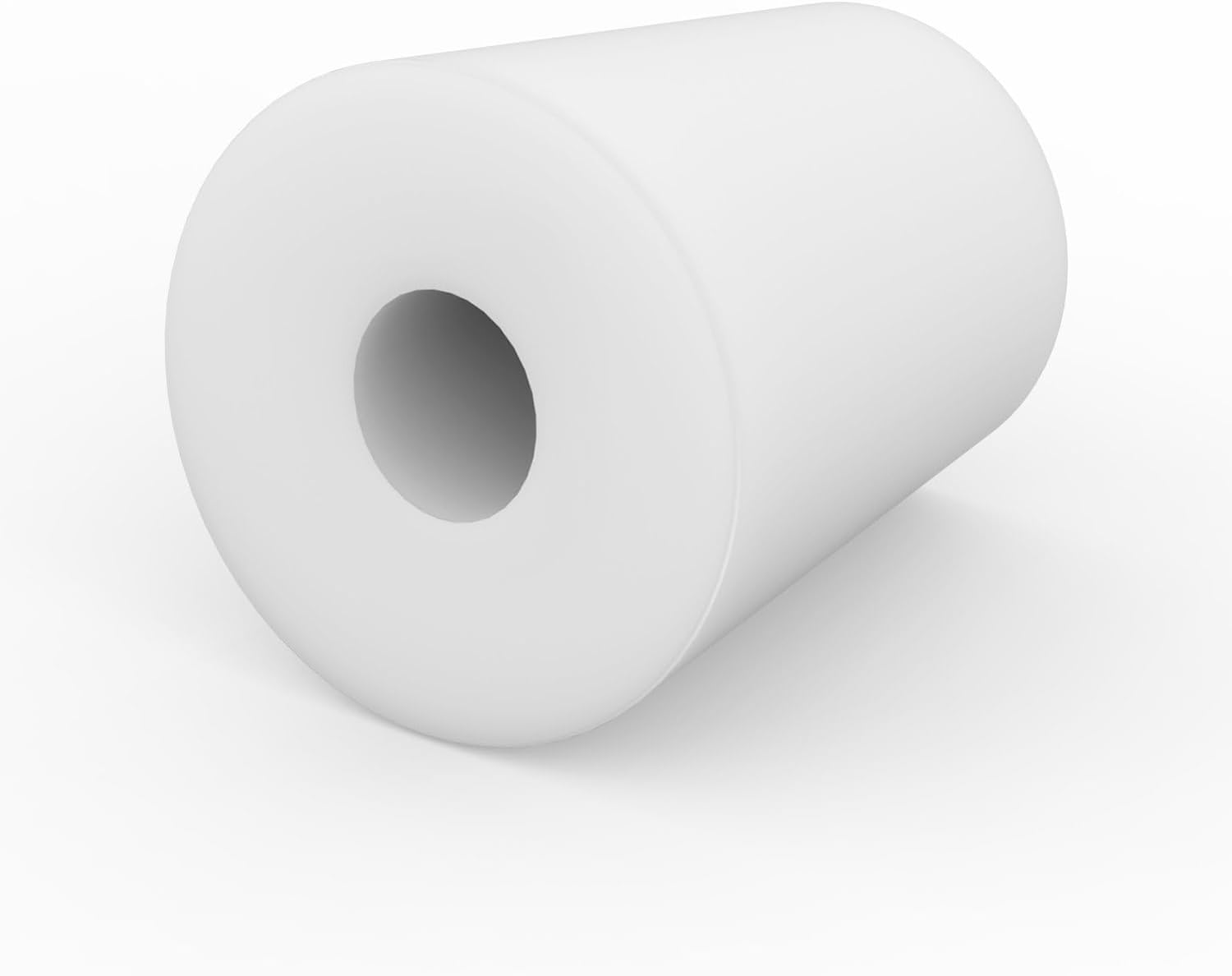 Labasics 5-Pack 3# Single-Hole Silicone Stoppers, White Tapered Lab Seal Stoppers with 0.31" Hole