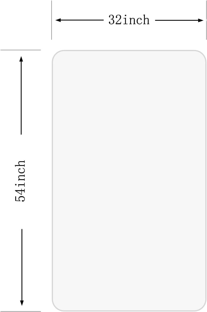 [Upgraded Version] Crystal Clear 1/5" Thick 54" x 32" Heavy Duty Hard Chair Mat, Can be Used on