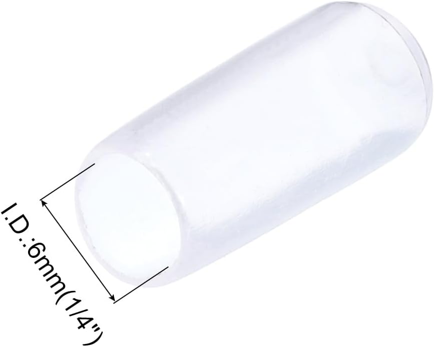 uxcell 20pcs Rubber End Caps 6mm(1/4") ID Vinyl PVC Round Tube Bolt Cap Cover Screw Thread