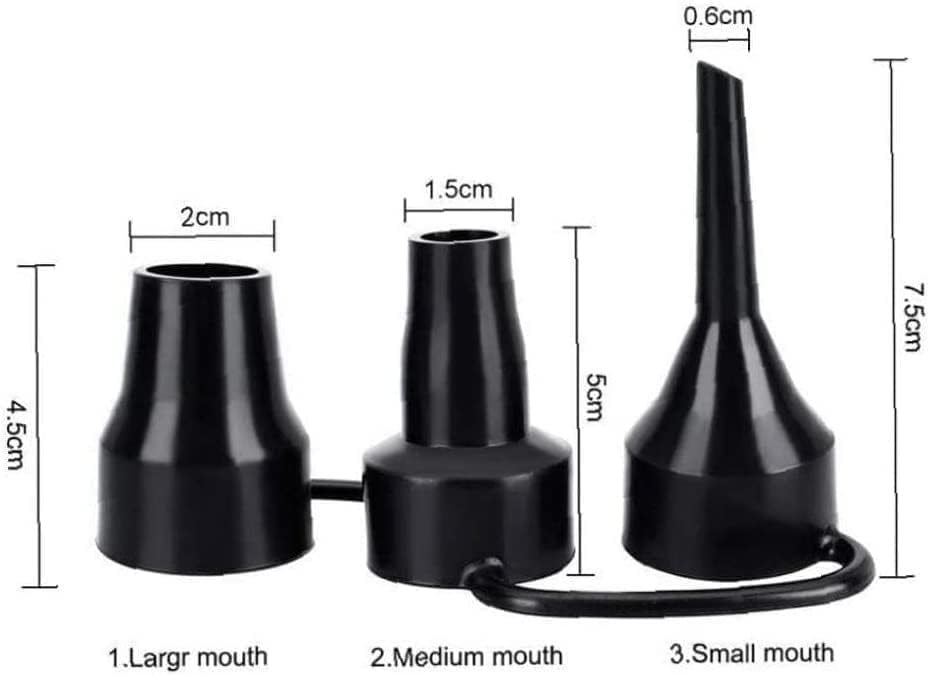 2pcs 3 Sizes Inflatable Pump Nozzles Head, Air Pump Replacement Nozzles, Plastic Pump Nozzles,Air