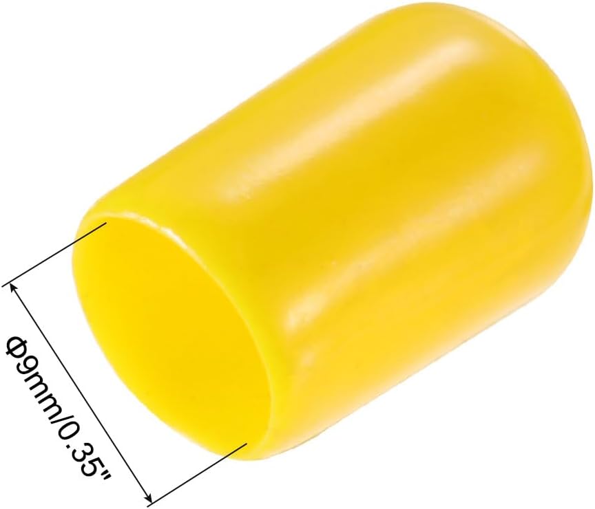 uxcell 20pcs Rubber End Caps 9mm ID Vinyl PVC Round Tube Bolt Cap Cover Screw Thread Protectors