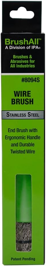 BrushAll® Wire Hand Brush with Ergonomic Handle and Tightly Packed Bristles for Kitchen, Garage