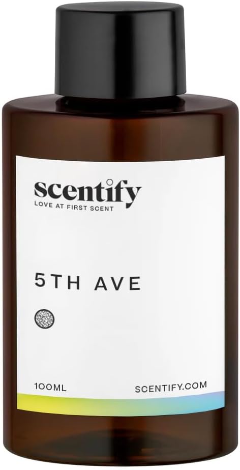 Scentify 5th Ave Aroma Oil Refill Scent for Oil Diffusers - Bergamot, Floral, Gardenia Scents