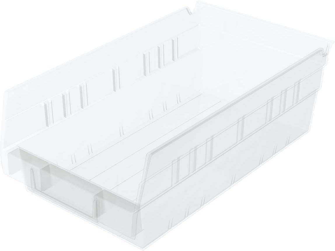 Akro-Mils 30130 Plastic Shelf Bins, Heavy Duty Storage Bins for Garage, Closet, and Drawer