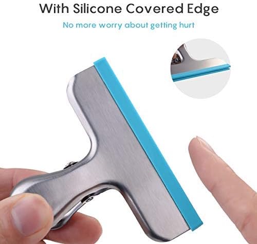 HOUSE AGAIN 12 Pack 3 Sizes Stainless Steel Chip Bag Clips Covered with Silicone - NO More Sharp