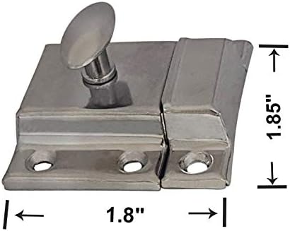 QCAA Oval Turn Cabinet Latch, for Cupboard & Other Furniture, Small, Chrome Plated, Made in Taiwan