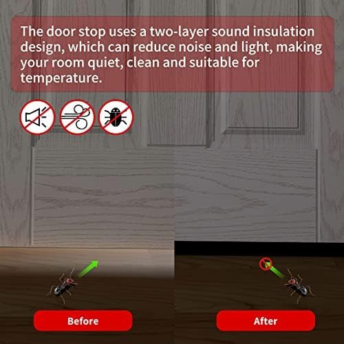 Door Draft Stopper, 39” Length Cuttable Weather Stripping Door Seal, Strong Adhesive Door Sweep for