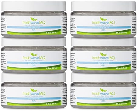 Fresh Wave IAQ Commercial Odor Eliminating Gel, 8 Fl. Oz. | Pack of 6 | Odor Absorbers for Home |