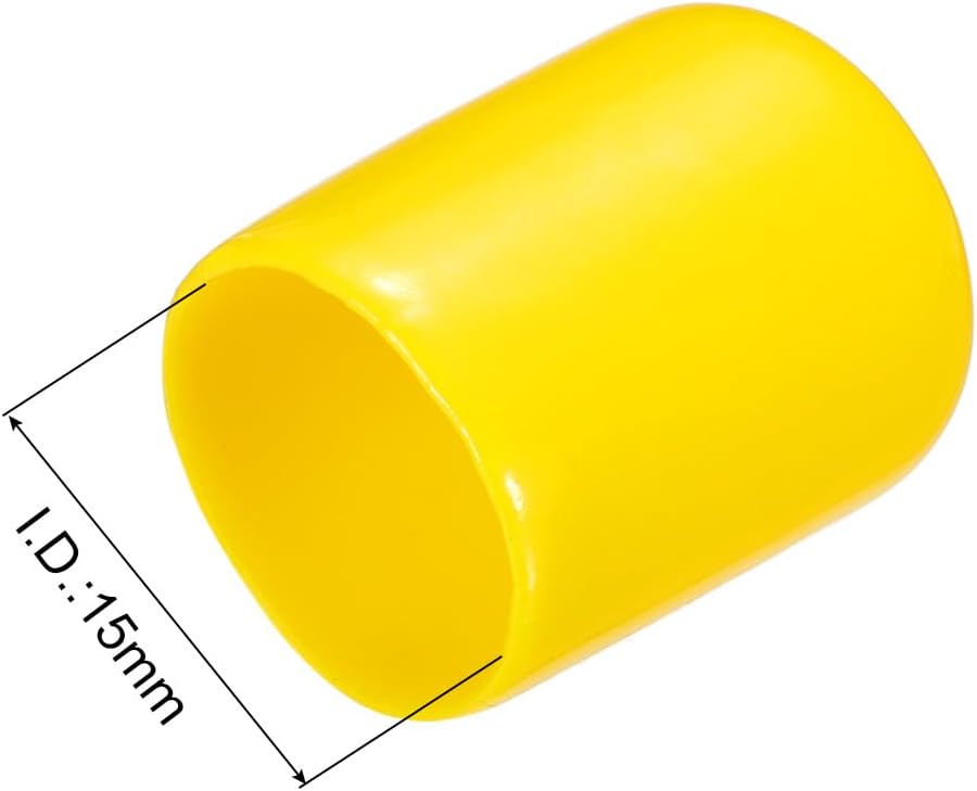 uxcell 20pcs Rubber End Caps 15mm ID Vinyl PVC Round Tube Bolt Cap Cover Screw Thread Protectors