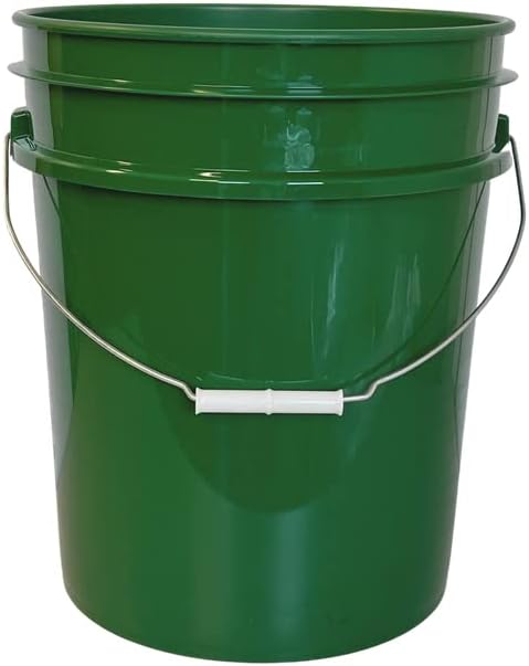 House Naturals 5 Gallon Buckets pails with Screw on Airtight Black Lids - Food Grade - BPA Free