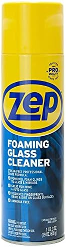 Zep Foaming Glass and Plexiglass Cleaner - 19 Ounces (Case of 2) ZUFGC19 - Foaming Formula Clings