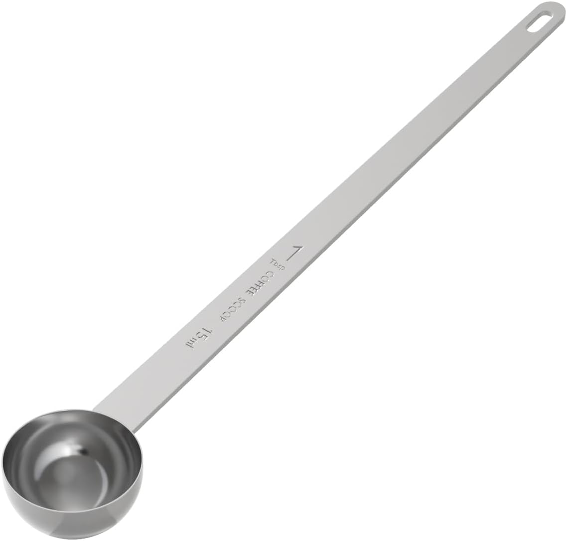 1PCS 1 Tablespoon Coffee Scoop, 9" Long Handle Measuring Spoon, One tbsp (15 ml) Stainless Steel