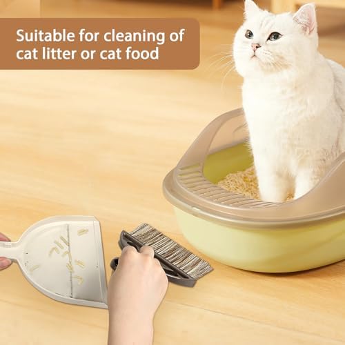 Small Mini Hand Broom and Dustpan - Mini and Hand Broom and Dustpan Set for Cat Litter, Kitchen