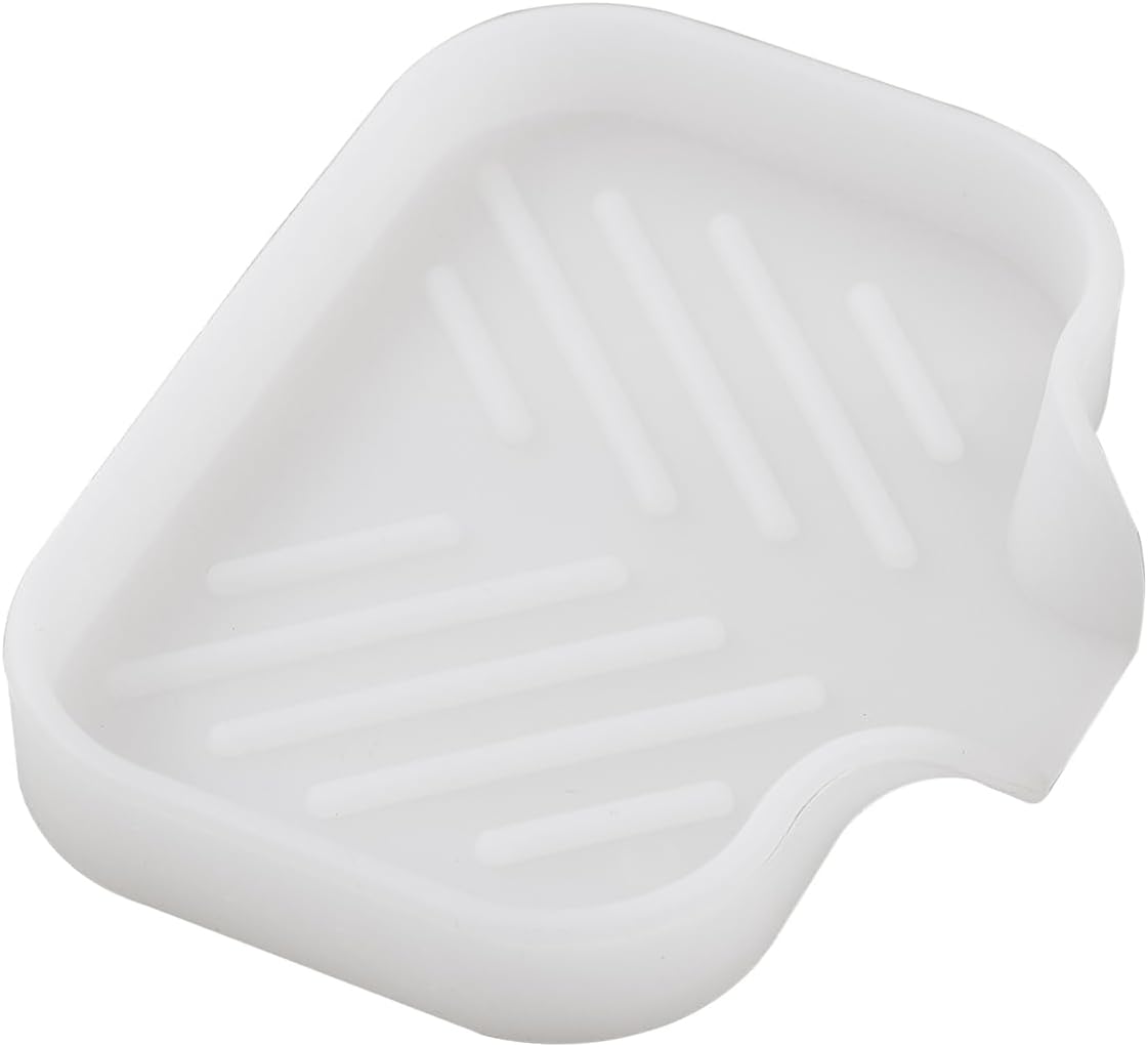 Silicone Bathroom Soap Dishes with Drain Spout-Bathroom and Kitchen Sink Organizer,Sponge