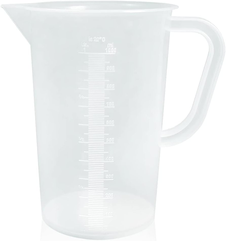 Plastic Graduated Measuring and Mixing Pitcher - 1000ml Plastic Graduated Measuring Pitcher - Large