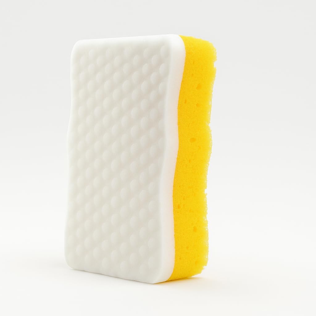 Ampang Wave-Shaped Scrub Sponges for Kitchen Cleaning - Nano Sponge & High-Foam Seaweed Cotton