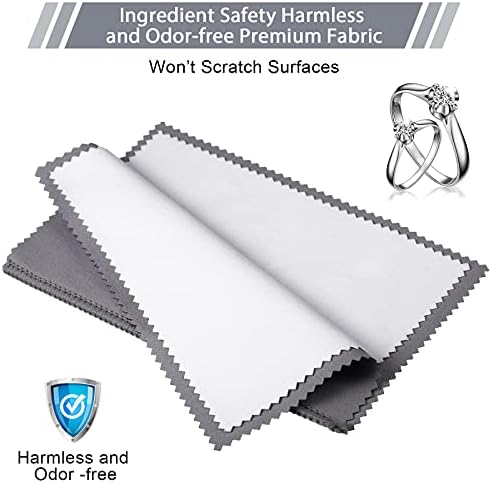 Breling 30 Pcs Silver Jewelry Polishing Cloths 6 x 8 inches Jewelry Cleaning Cloth Sterling Polish