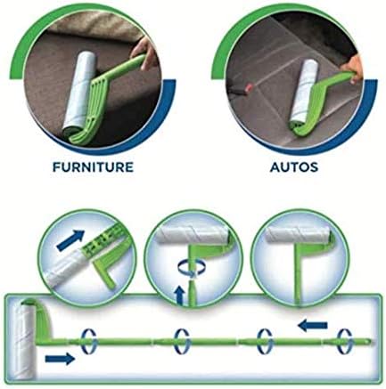 Leo 10-Inch Wide Lint Roller Refills, 6 Rolls with 50 Sheets Each (300 Sheets Total), Extra Sticky