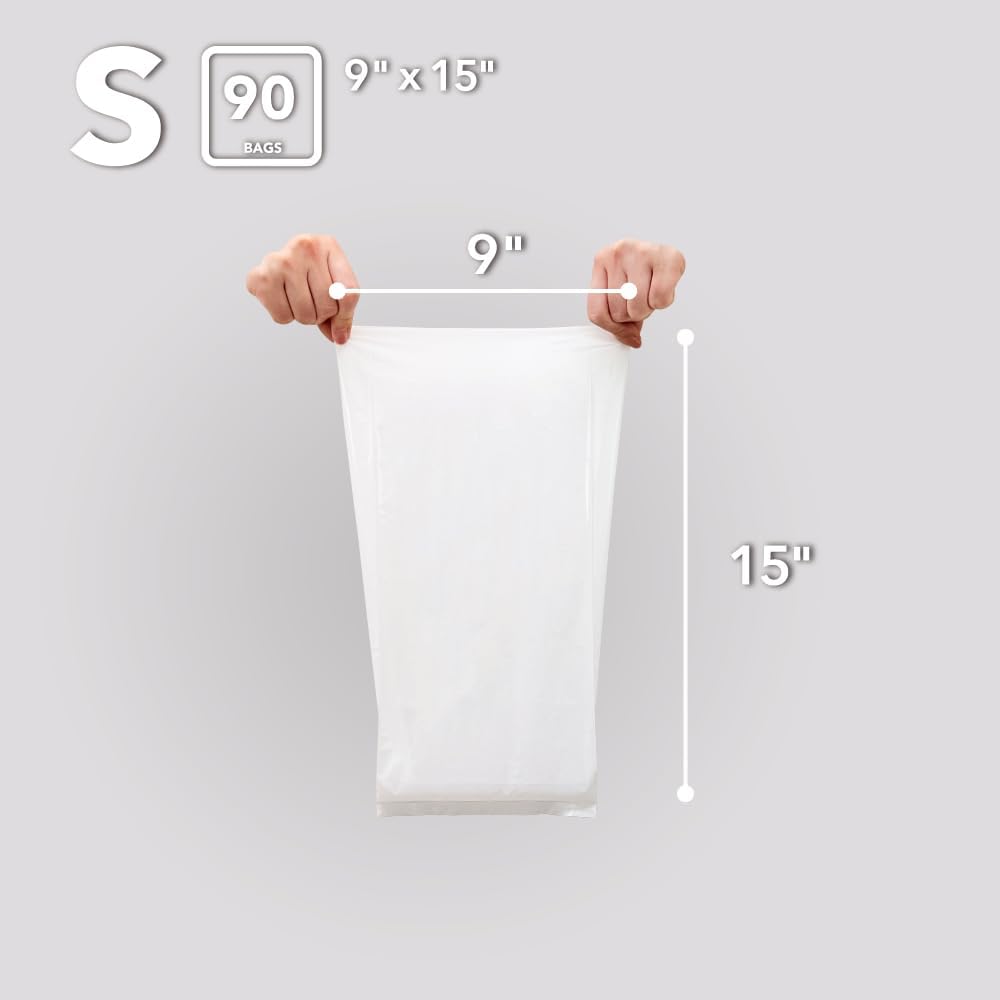 BOS Odor-Sealing Kitchen, Home & Food Small Trash Bags for Waste- Disposable Bags - Scent & Smell