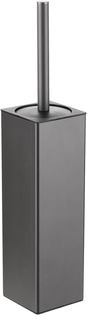 BGL Standing Toilet Brush and Holder GunGrey Aluminium Toilet Bowl Cleaner Brush and Holder for