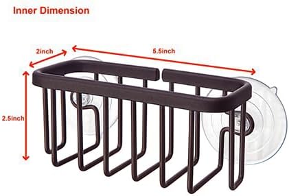 SunnyPoint NeverRust Kitchen & Bathroom Sink Caddy for Sponges, Scrubbers, Soap, 6" x 2.5" x 2.75"