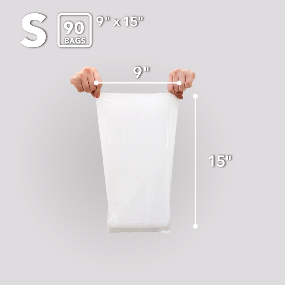 BOS Odor-Sealing Kitchen, Home & Food Small Trash Bags for Waste- Disposable Bags - Scent & Smell