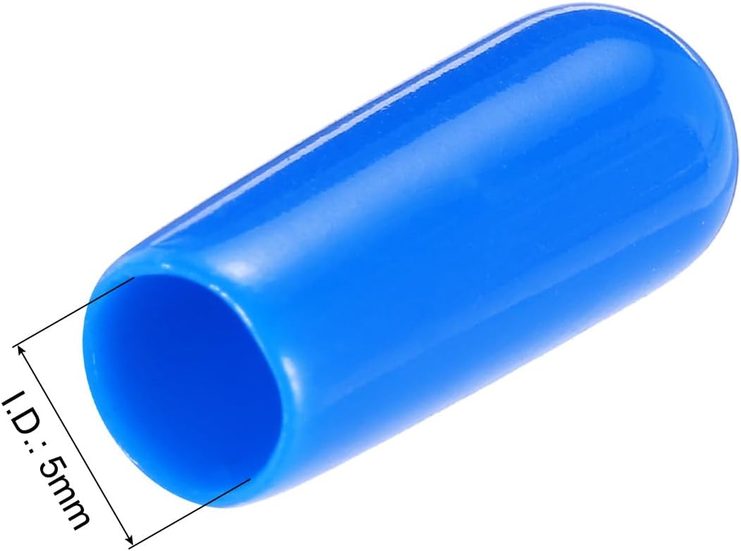 uxcell 20pcs Rubber End Caps 5mm(3/16") ID Vinyl PVC Round Tube Bolt Cap Cover Screw Thread