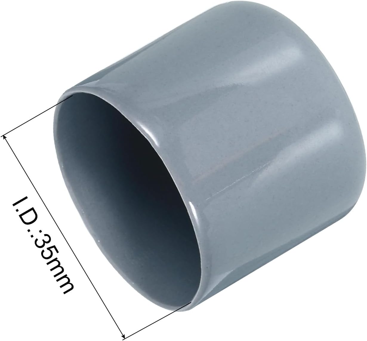 uxcell 20pcs Rubber End Caps 35mm ID Vinyl PVC Round Tube Bolt Cap Cover Screw Thread Protectors