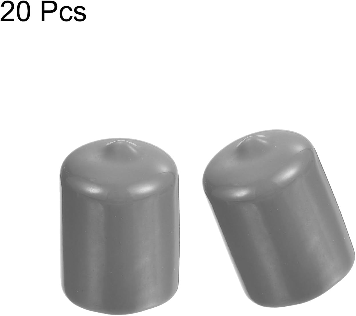 uxcell 20pcs Rubber End Caps Protective Caps 20mm ID Vinyl PVC Round Tube Bolt Cap Cover Screw
