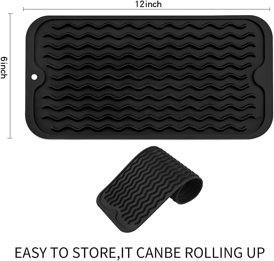 Silicone Dish Drying Mat for Multiple Usage,Easy clean,Eco-friendly,Heat-resistant Silicone Mat for