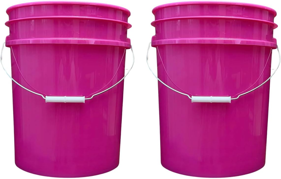 House Naturals 5 Gallon Premium HPDE Plastic Bucket - Made in USA Food Grade Storage Container, BPA