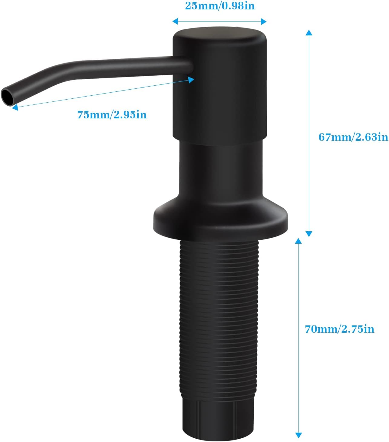 Soap Dispenser for Kitchen Sink and Extension Tube Kit, Stainless Steel Countertop SoapDispenser
