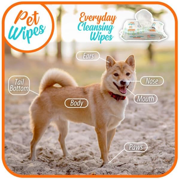 Txakur pet Wipes for Dogs and Cats Hypoallergenic Natural Products for Cleansing from Nose to Tail