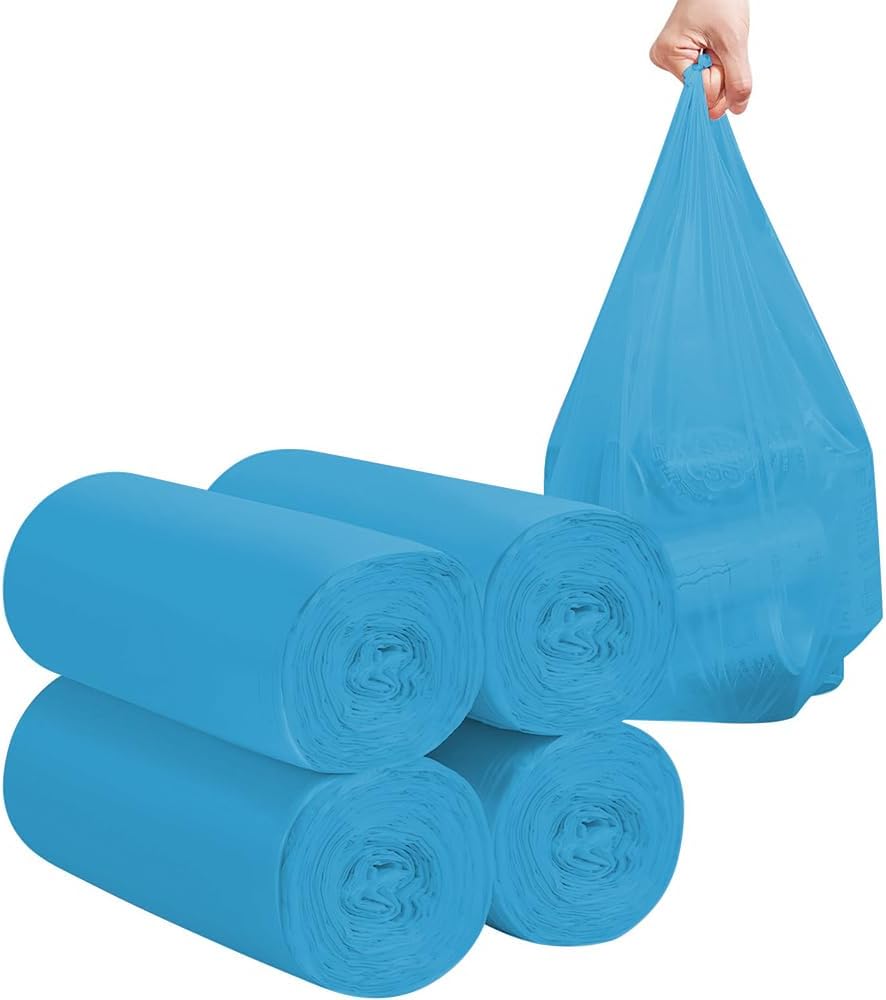 2-4 Gallon Portable Trash Bags,120 Counts Thicken portable Small Garbage Bags for Office