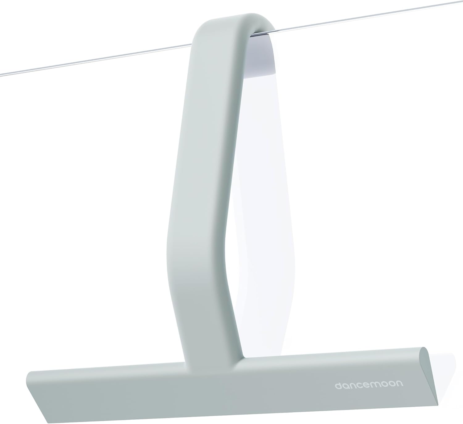 dancemoon JustHang Shower Squeegee for Glass Doors, All-one-Piece Silicone with Built-in Hook