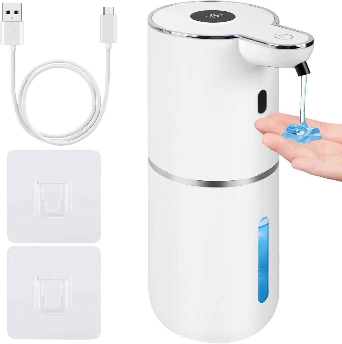 Automatic Liquid Soap Dispenser Touchless, USB-C Rechargeable Hand Soap Dispenser 12.8oz/380ml