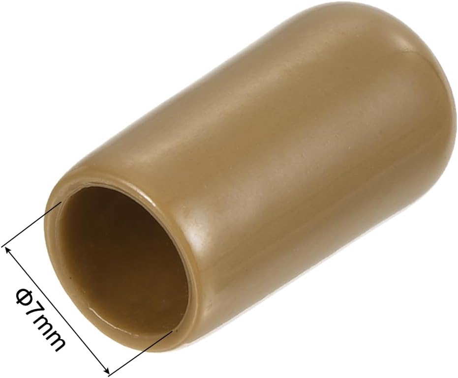uxcell 20pcs Rubber End Caps 7mm ID Vinyl PVC Round Tube Bolt Cap Cover Screw Thread Protectors