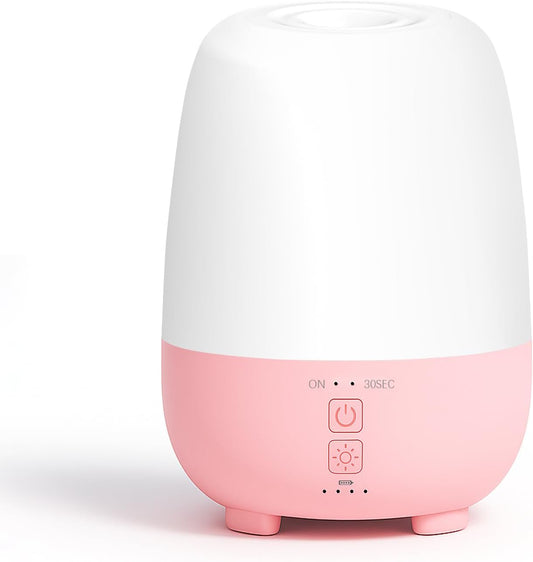 Cordless Essential Oil Diffuser 150ML, Rechargeable Battery, 7H Runtime, 7 LED Lights, Mini