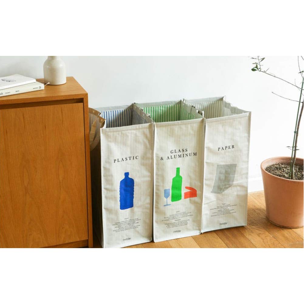 216 Separate Recycling Waste Bin Bags for Kitchen Home Recycle Garbage Trash Sorting Bins Organizer