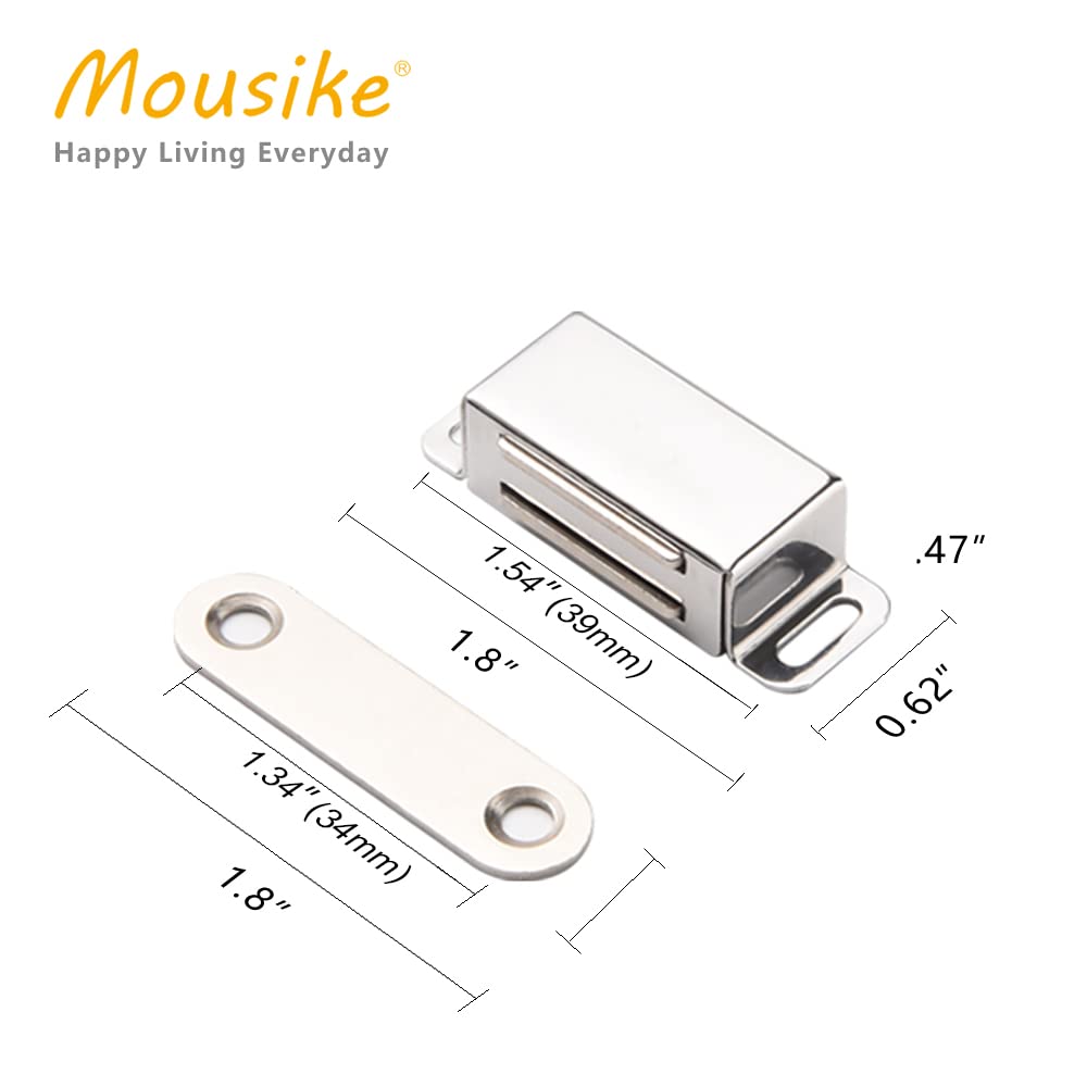 Mousike Cabinet Magnets Magnetic Door Catch Stainless Steel Door Magnet for Kitchen Bathroom