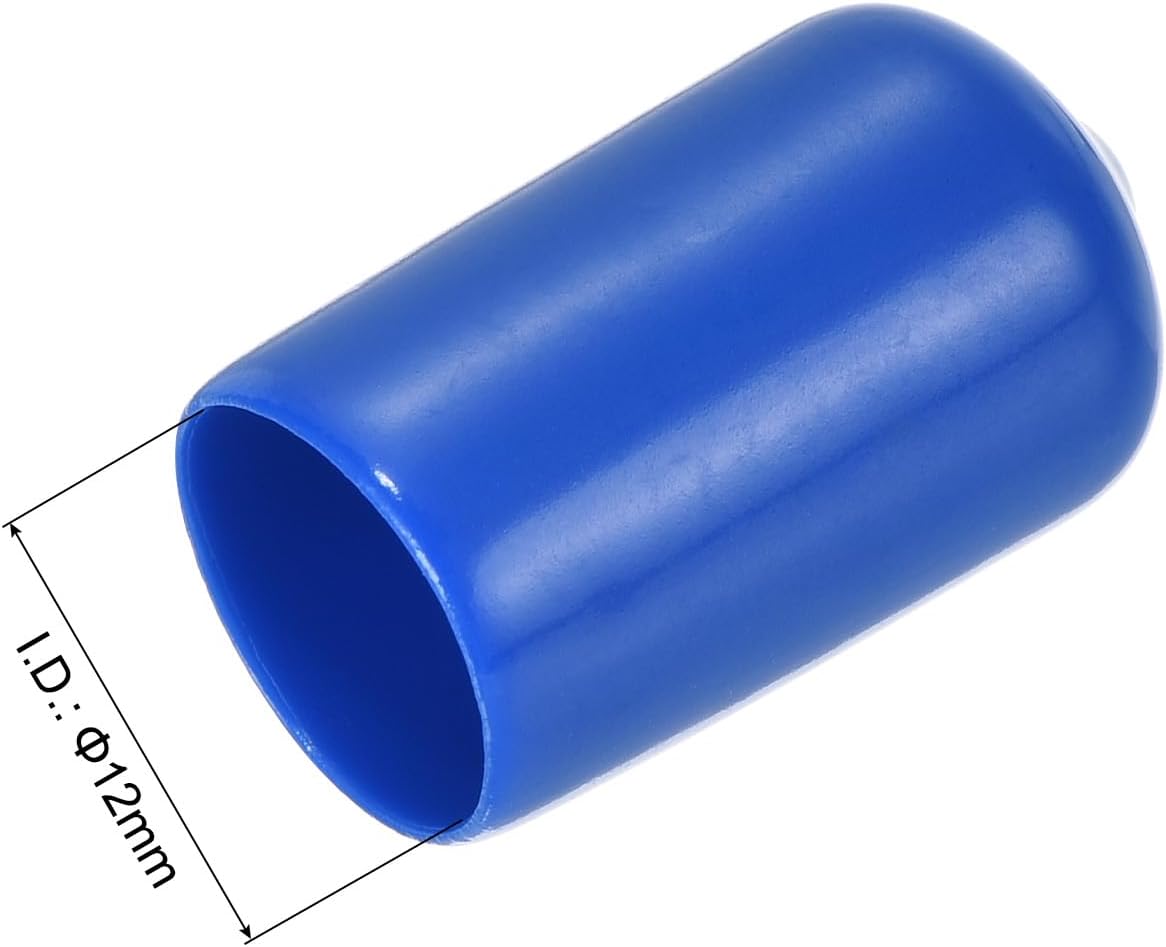uxcell 20pcs Rubber End Caps 12mm(1/2 inch) ID Vinyl Round Tube Bolt Cap Cover Screw Thread