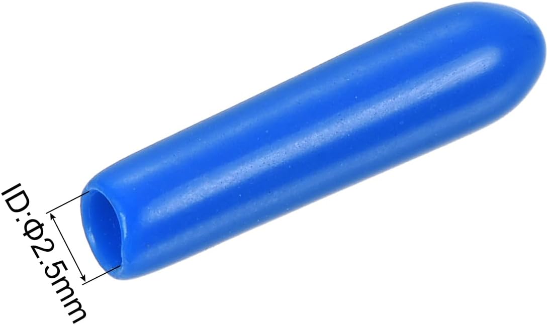 uxcell 20pcs Rubber End Caps 2.5mm ID Vinyl PVC Round Tube Bolt Cap Cover Screw Thread Protectors
