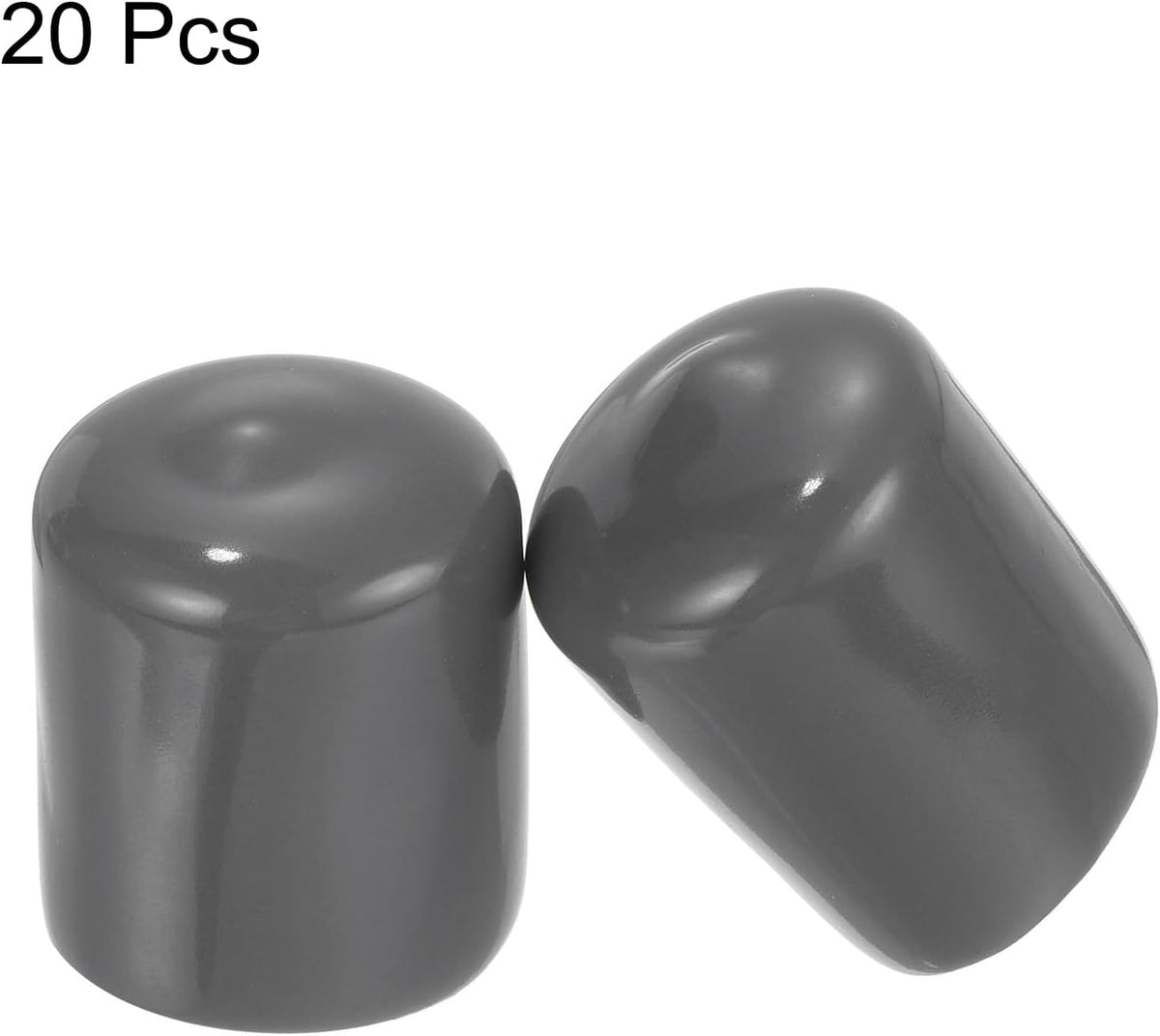 uxcell 20pcs Rubber End Caps 22mm ID Vinyl PVC Round Tube Bolt Cap Cover Screw Thread Protectors